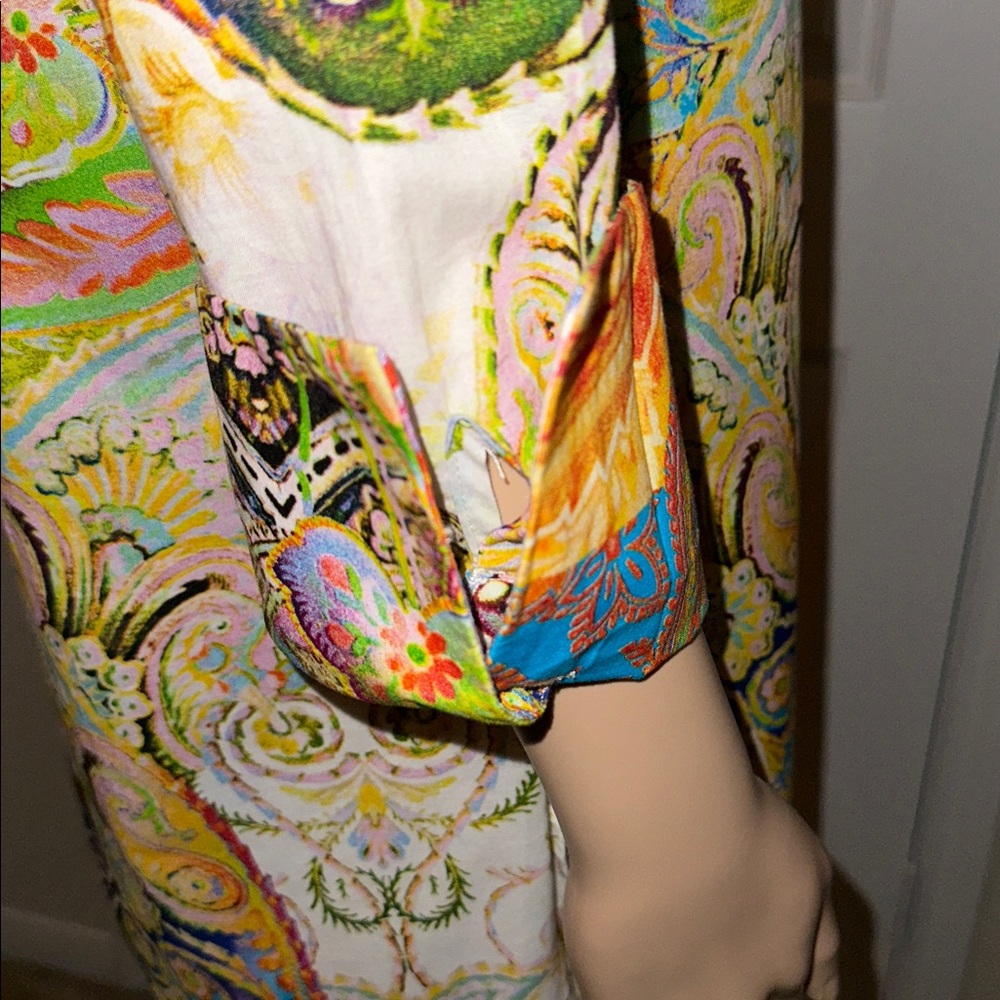 Mishca Vibrant Paisley Women's Blazer/Tunic Size Medium. - Picture 7 of 16